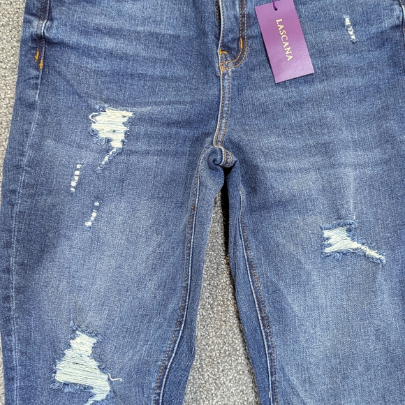 Lascana Denim - Lascana Blue Distressed Boyfriend Jeans for Women
